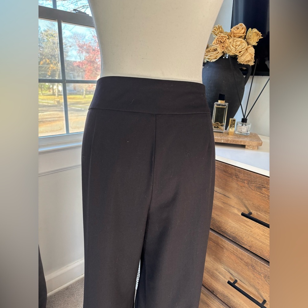 Elegant Black Wide Leg Women's Pants - Picture 6 of 7